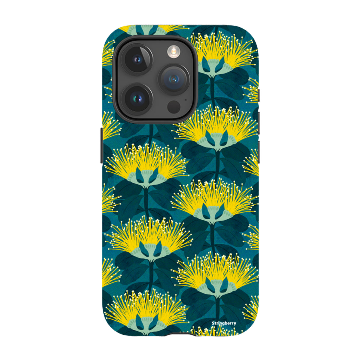 iPhone Tough Case - Pohutukawa Yellow And Blue By Katherine Quinn