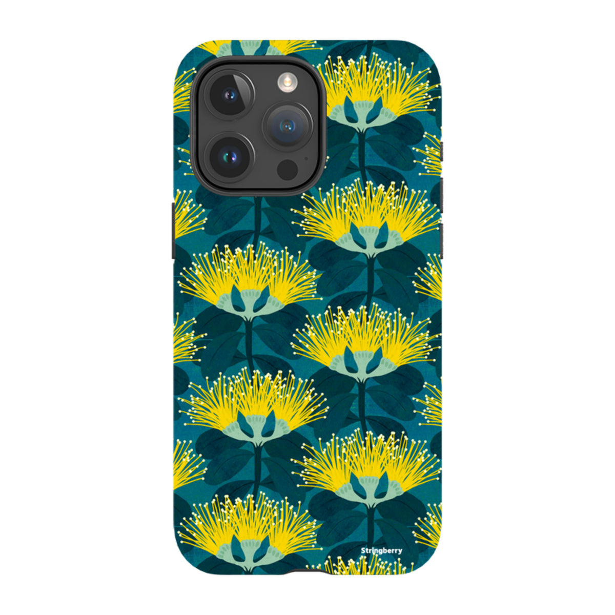 iPhone Tough Case - Pohutukawa Yellow And Blue By Katherine Quinn