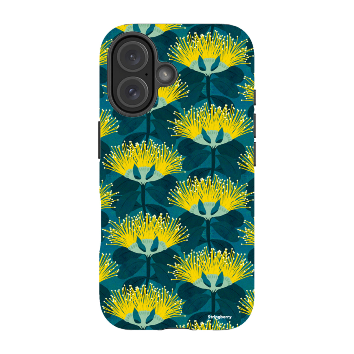 iPhone Tough Case - Pohutukawa Yellow And Blue By Katherine Quinn