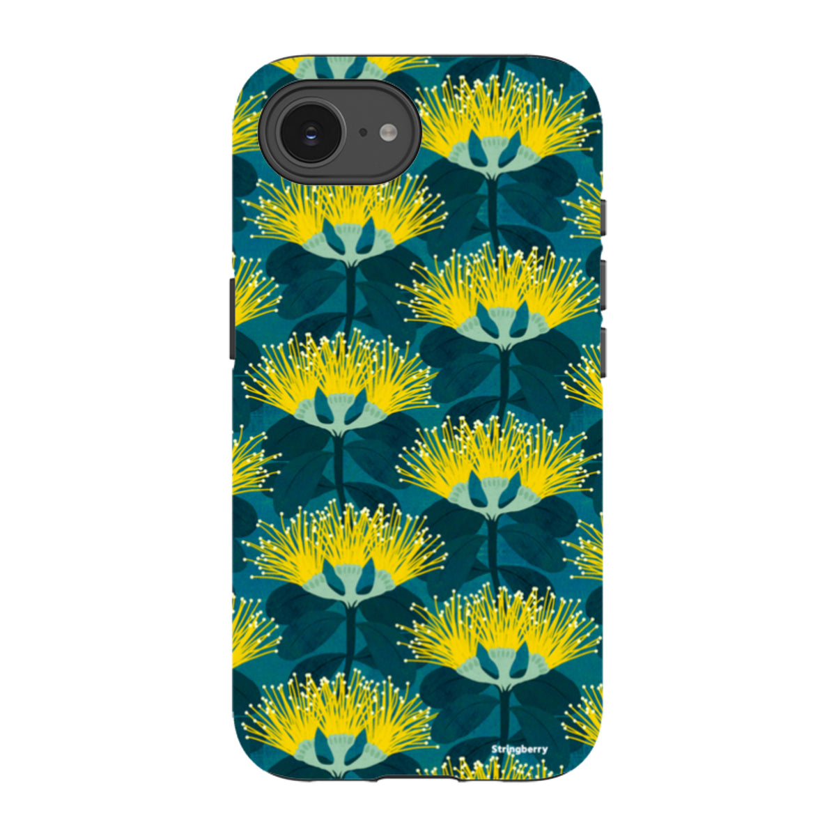 iPhone Tough Case - Pohutukawa Yellow And Blue By Katherine Quinn