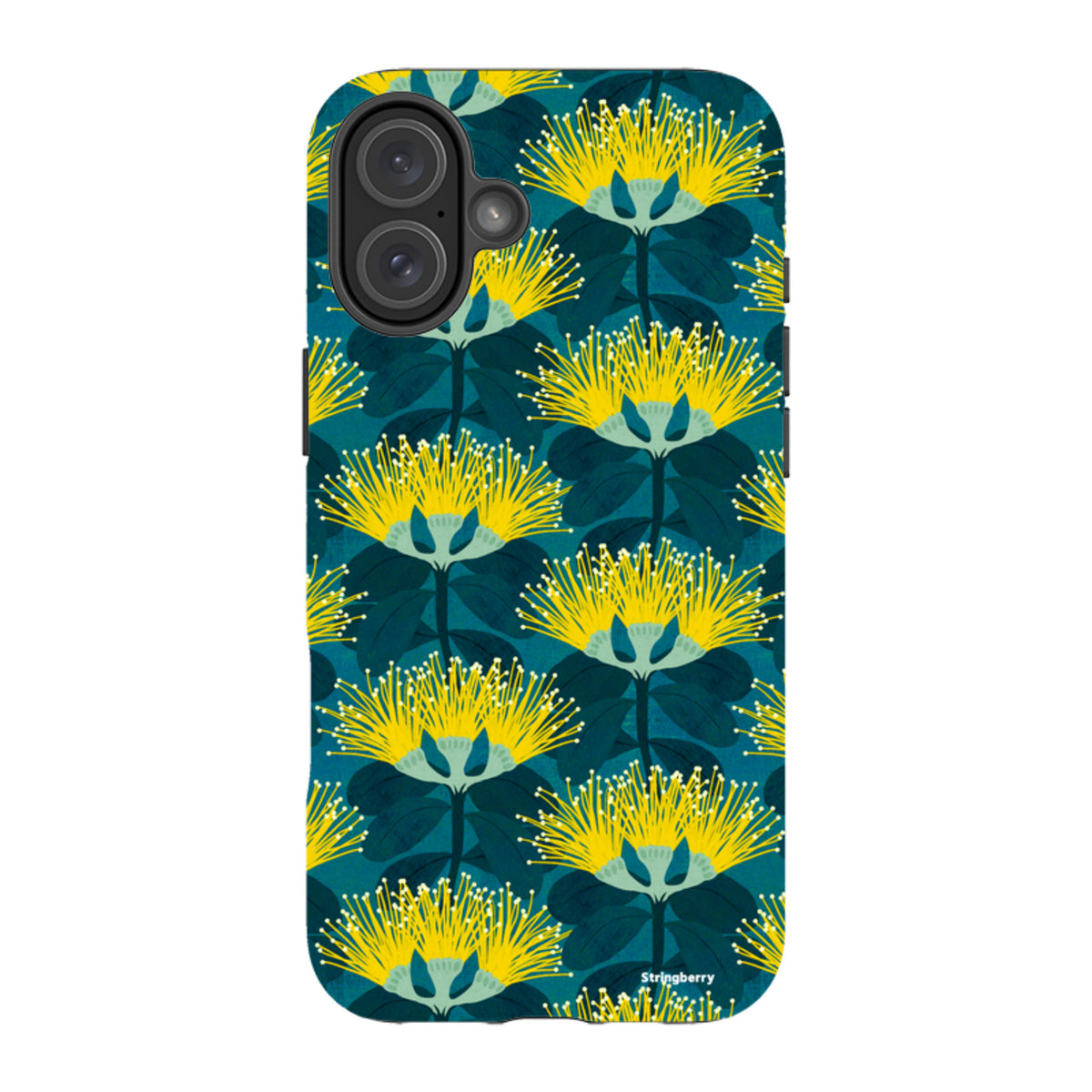 iPhone Tough Case - Pohutukawa Yellow And Blue By Katherine Quinn