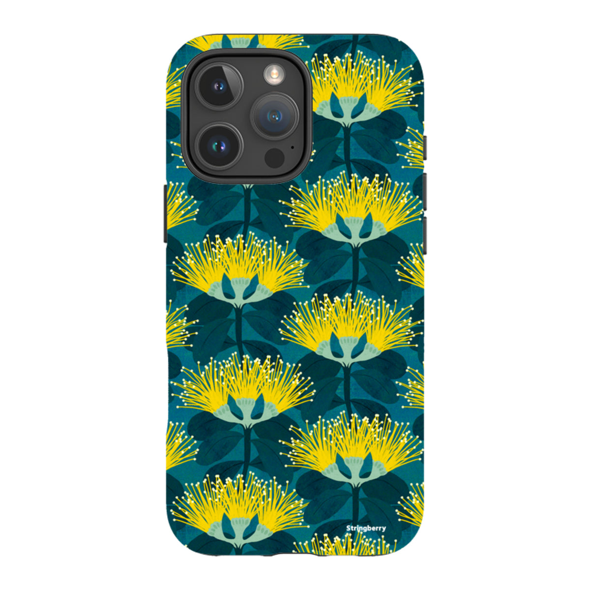 iPhone Tough Case - Pohutukawa Yellow And Blue By Katherine Quinn