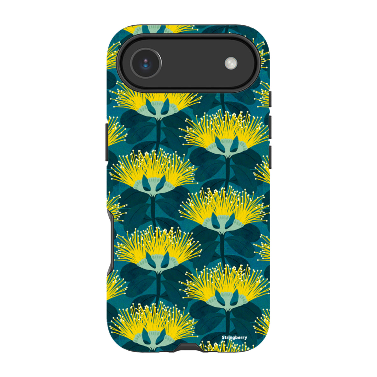 iPhone Tough Case - Pohutukawa Yellow And Blue By Katherine Quinn
