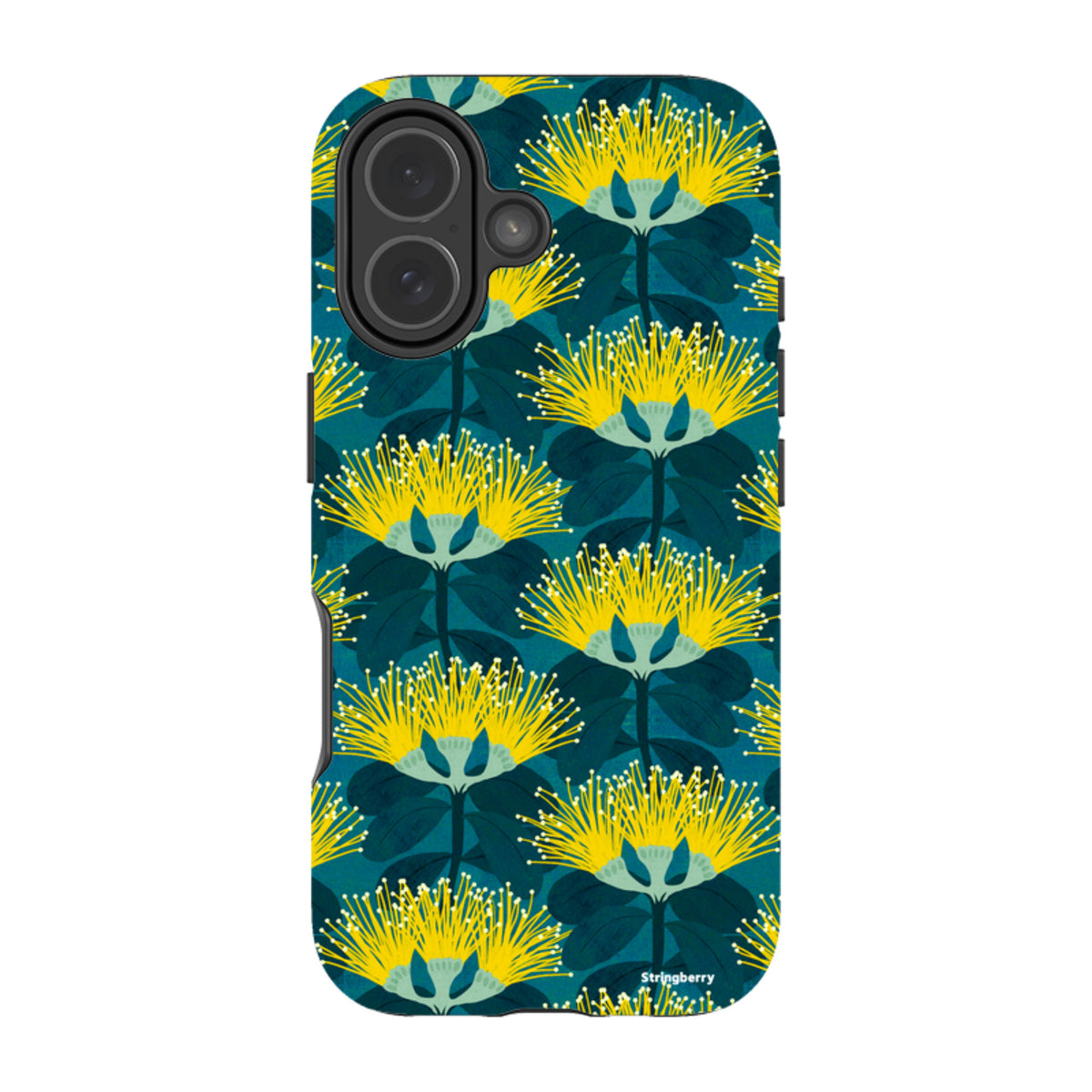 iPhone Tough Case - Pohutukawa Yellow And Blue By Katherine Quinn