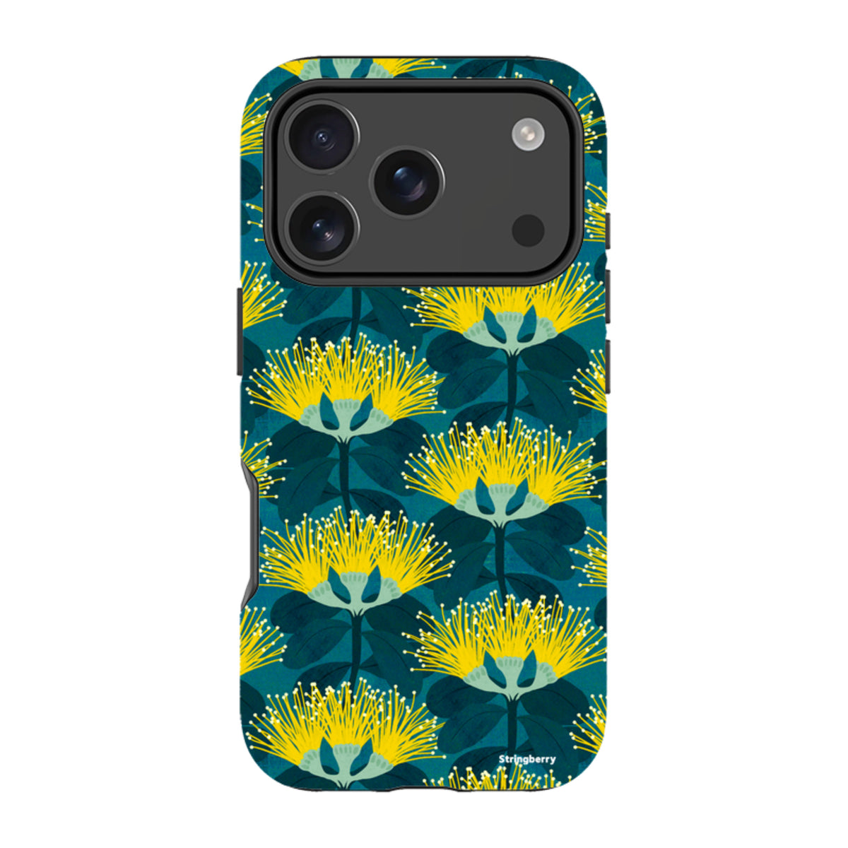 iPhone Tough Case - Pohutukawa Yellow And Blue By Katherine Quinn