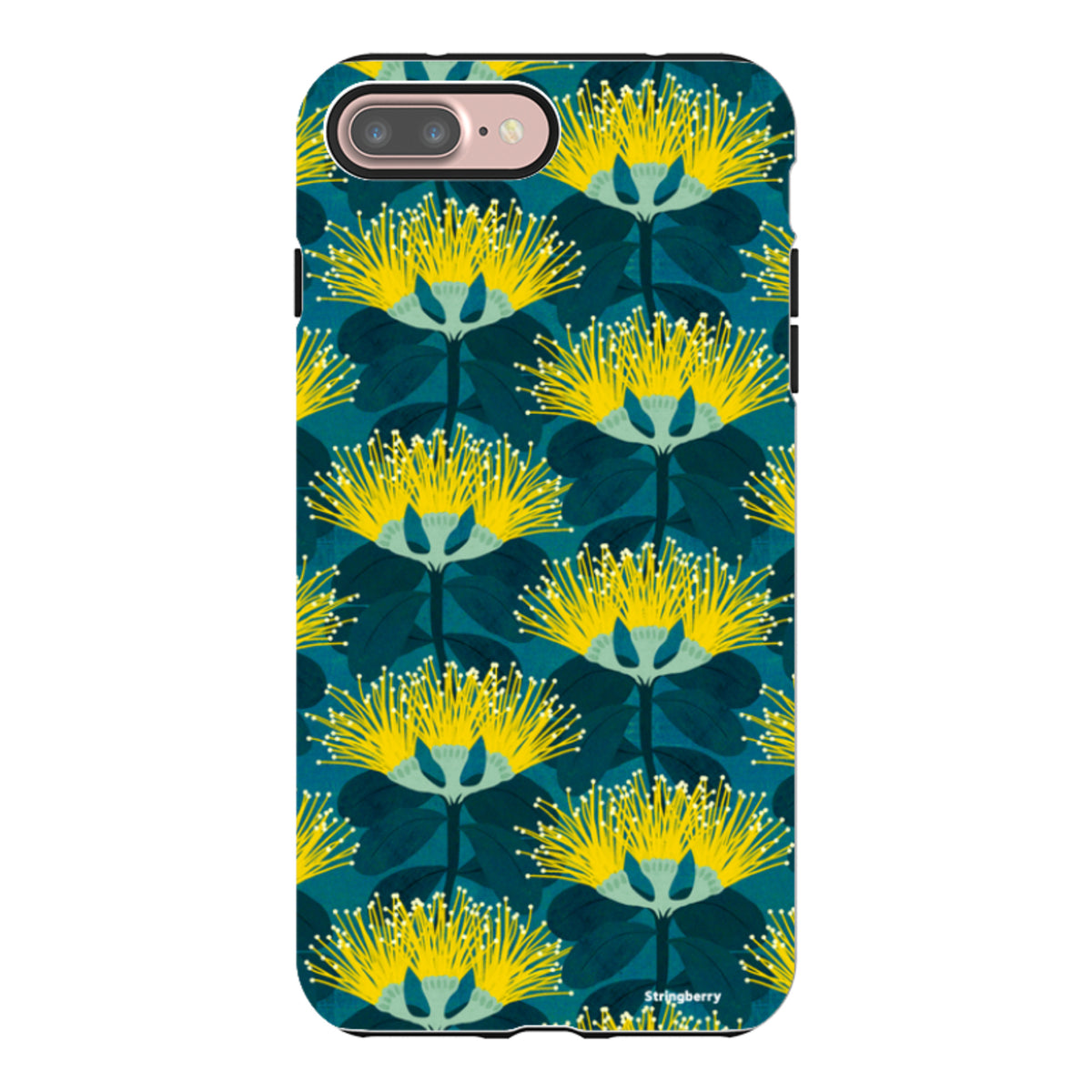 iPhone Tough Case - Pohutukawa Yellow And Blue By Katherine Quinn