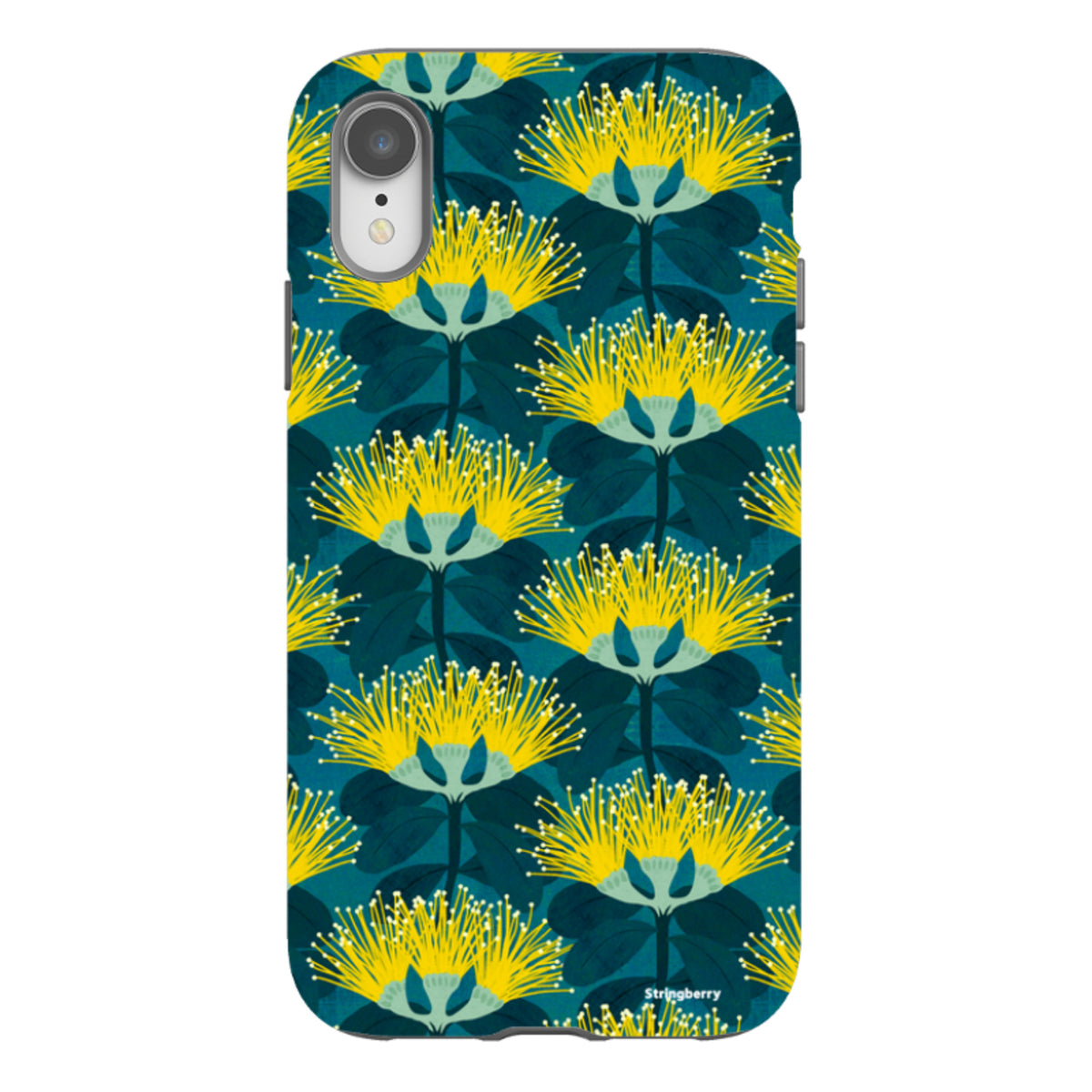iPhone Tough Case - Pohutukawa Yellow And Blue By Katherine Quinn
