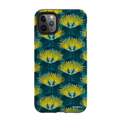 iPhone Tough Case - Pohutukawa Yellow And Blue By Katherine Quinn
