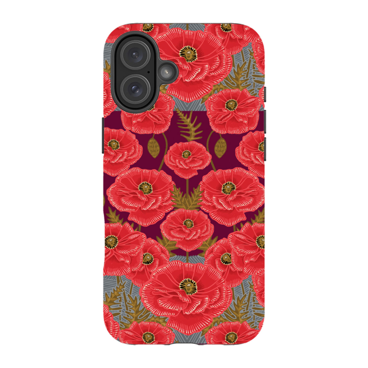 iPhone Tough Case - Poppy Red By Kate Heiss