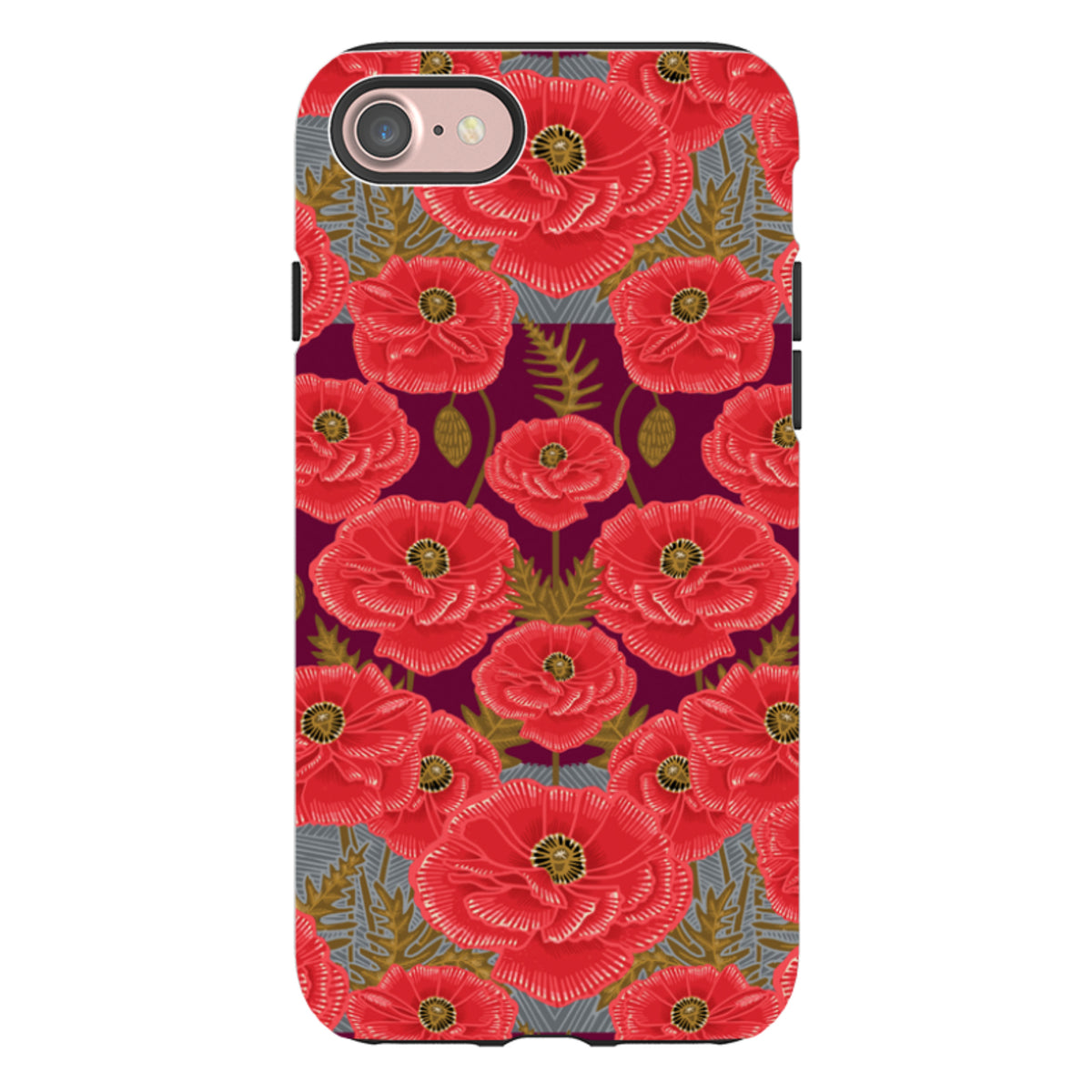 iPhone Tough Case - Poppy Red By Kate Heiss