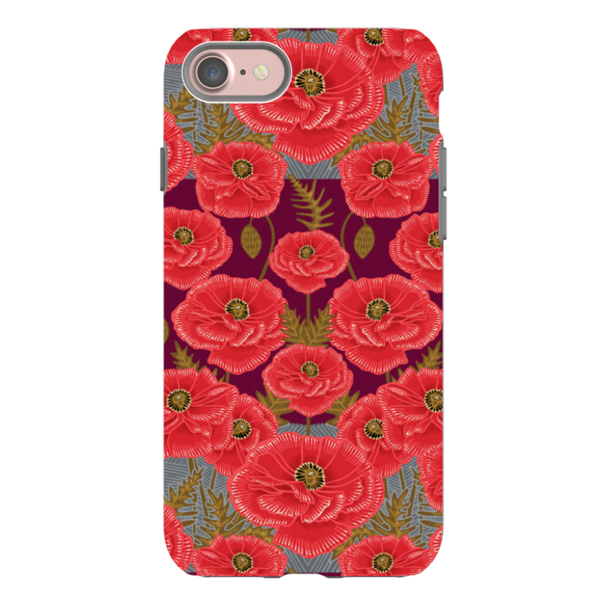 iPhone Tough Case - Poppy Red By Kate Heiss