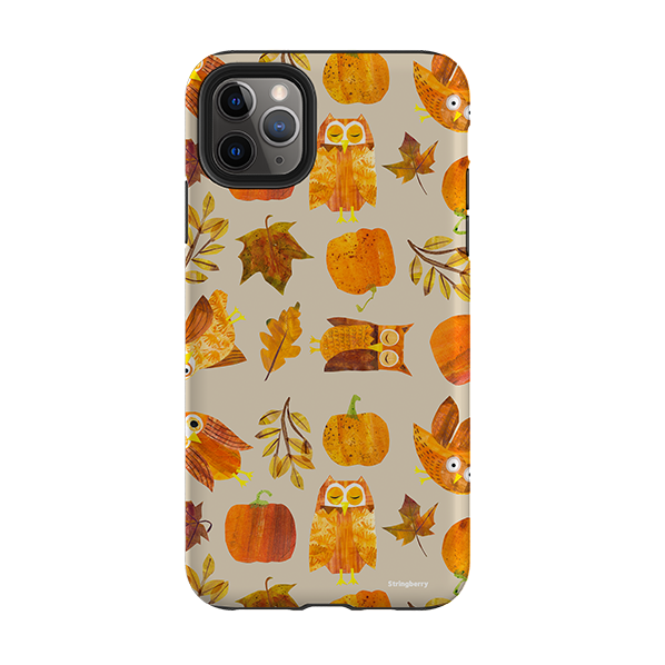 iPhone Tough Case - Pumpkins and Owls By Tracey English