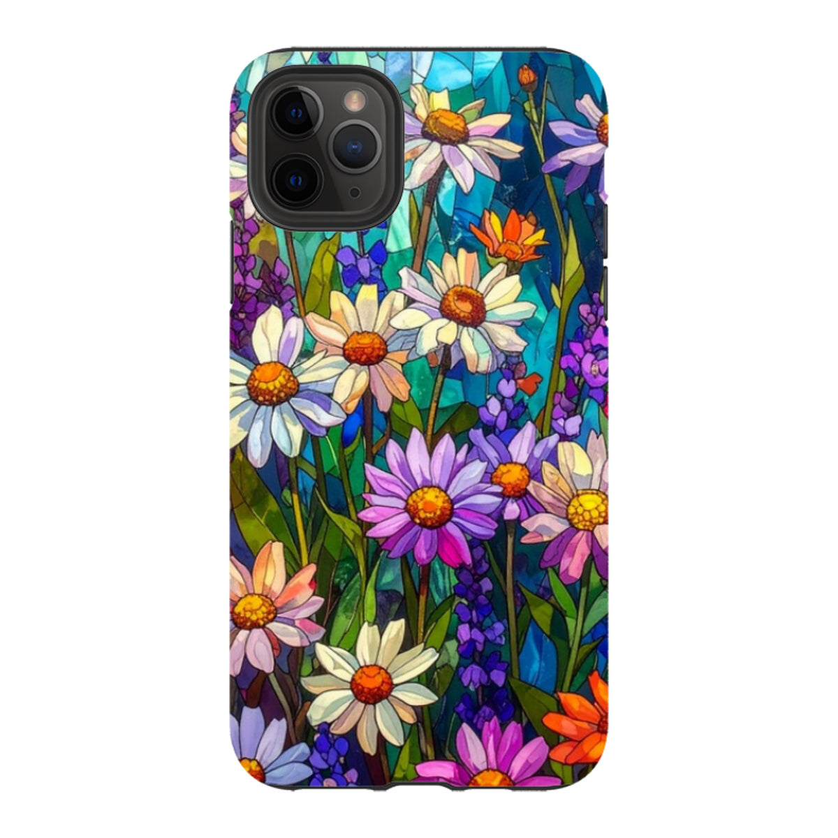 iPhone Tough Case - Purple Daisies