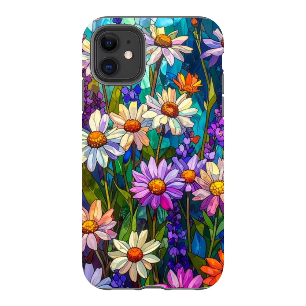 iPhone Tough Case - Purple Daisies