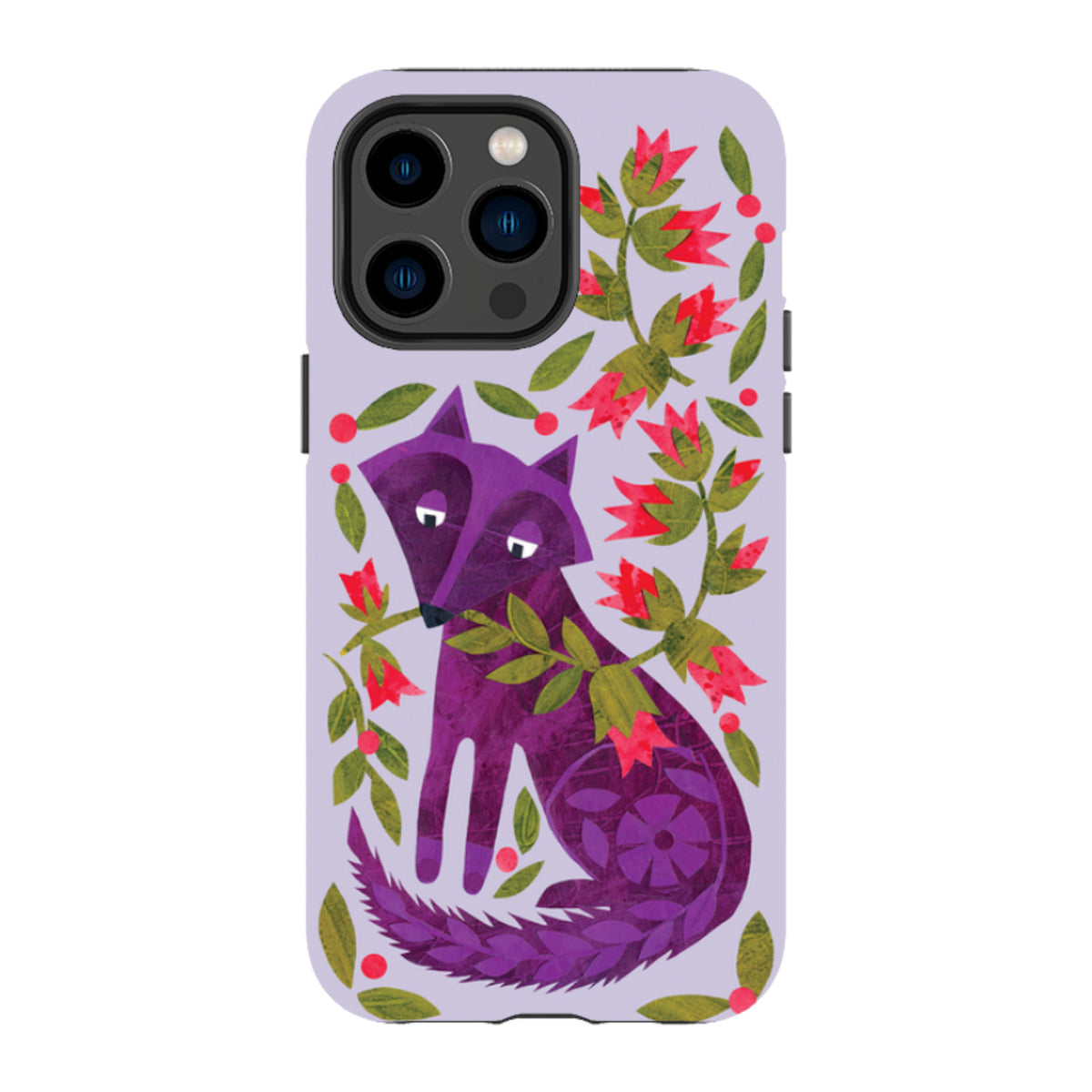 iPhone Tough Case - Purple Foxie By Tracey English