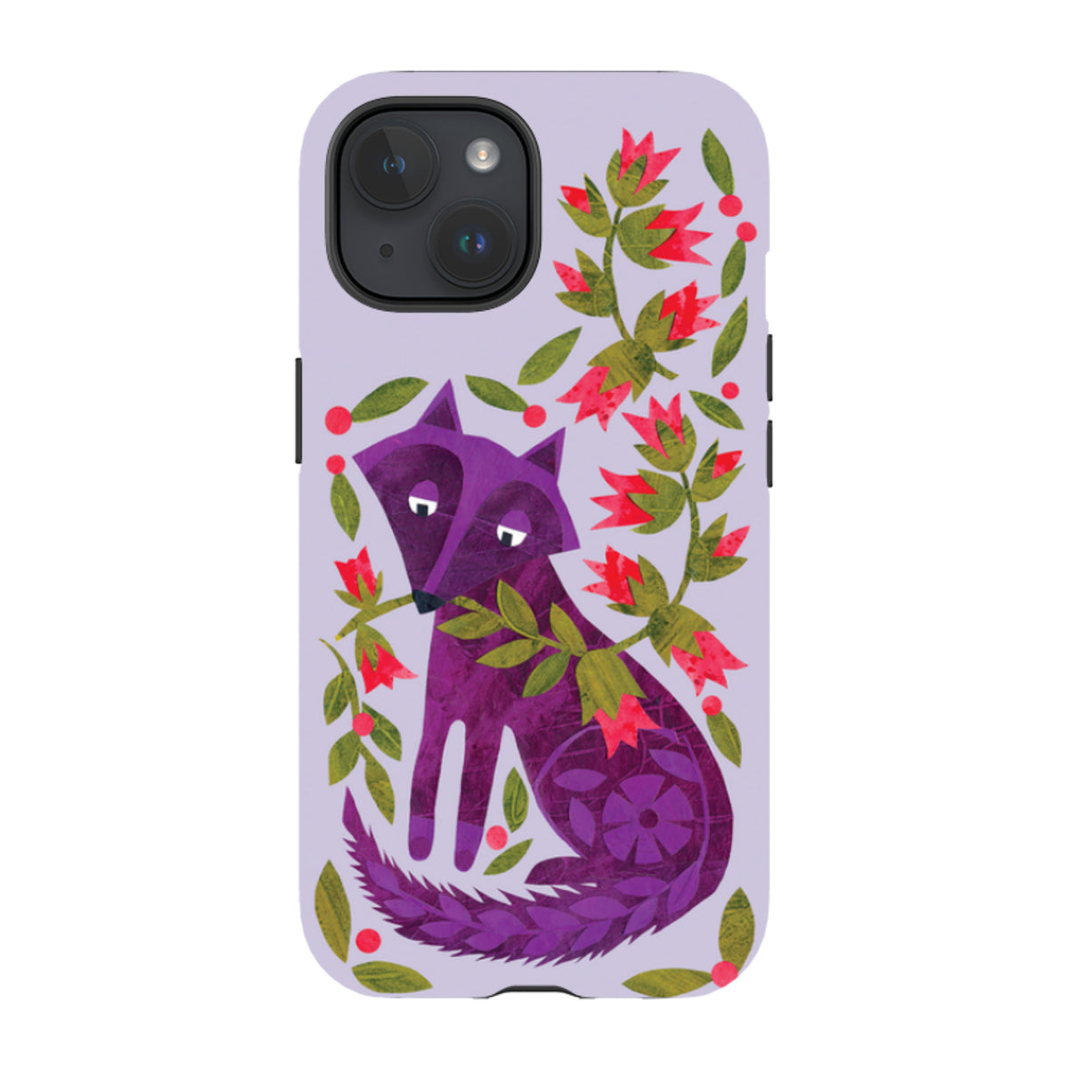 iPhone Tough Case - Purple Foxie By Tracey English