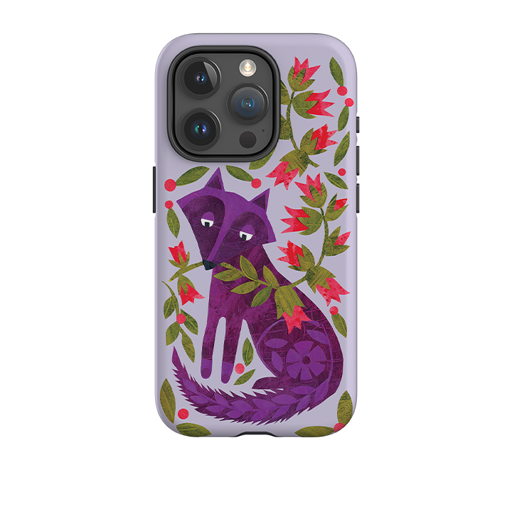 iPhone Tough Case - Purple Foxie By Tracey English