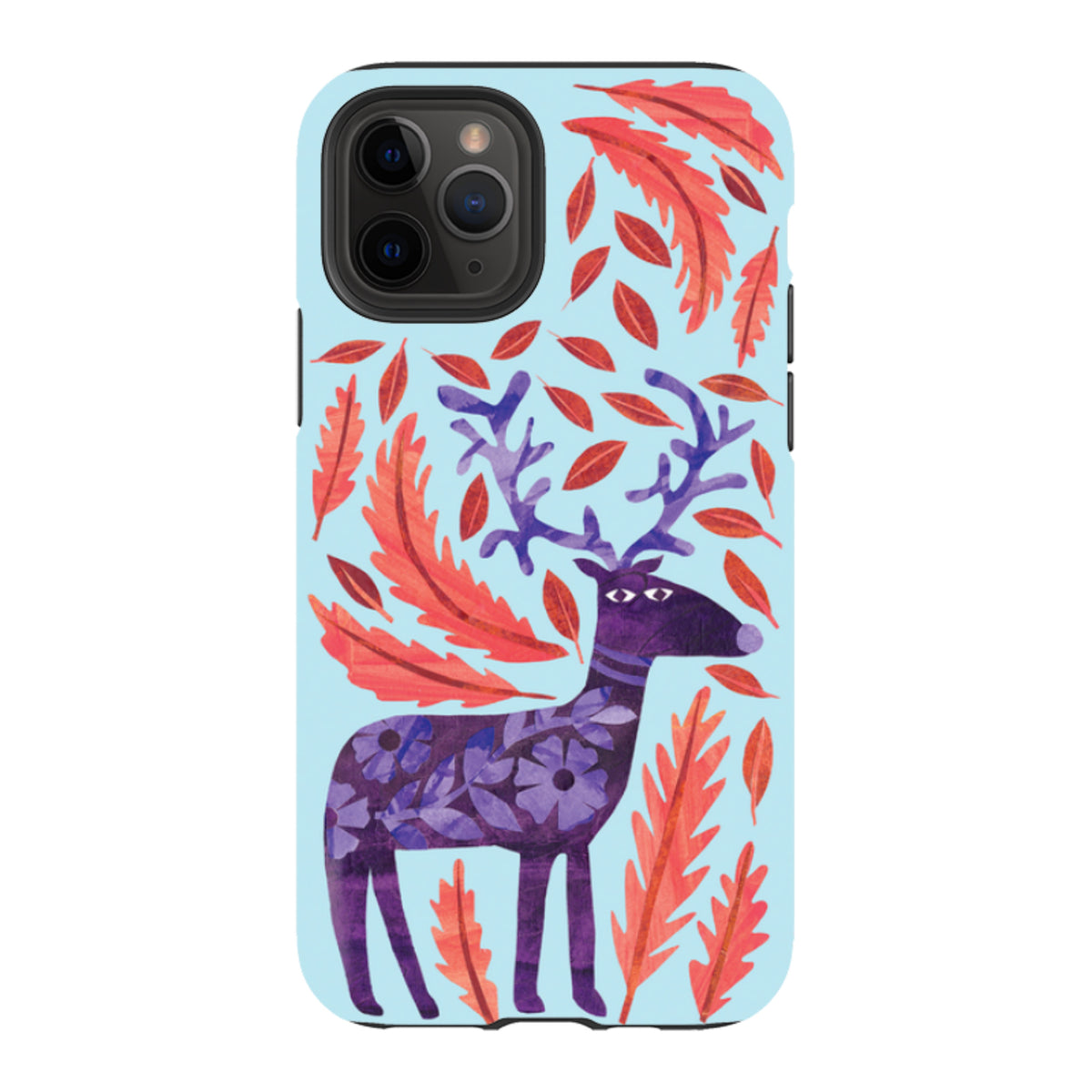 iPhone Tough Case - Purple Reindeer By Tracey English