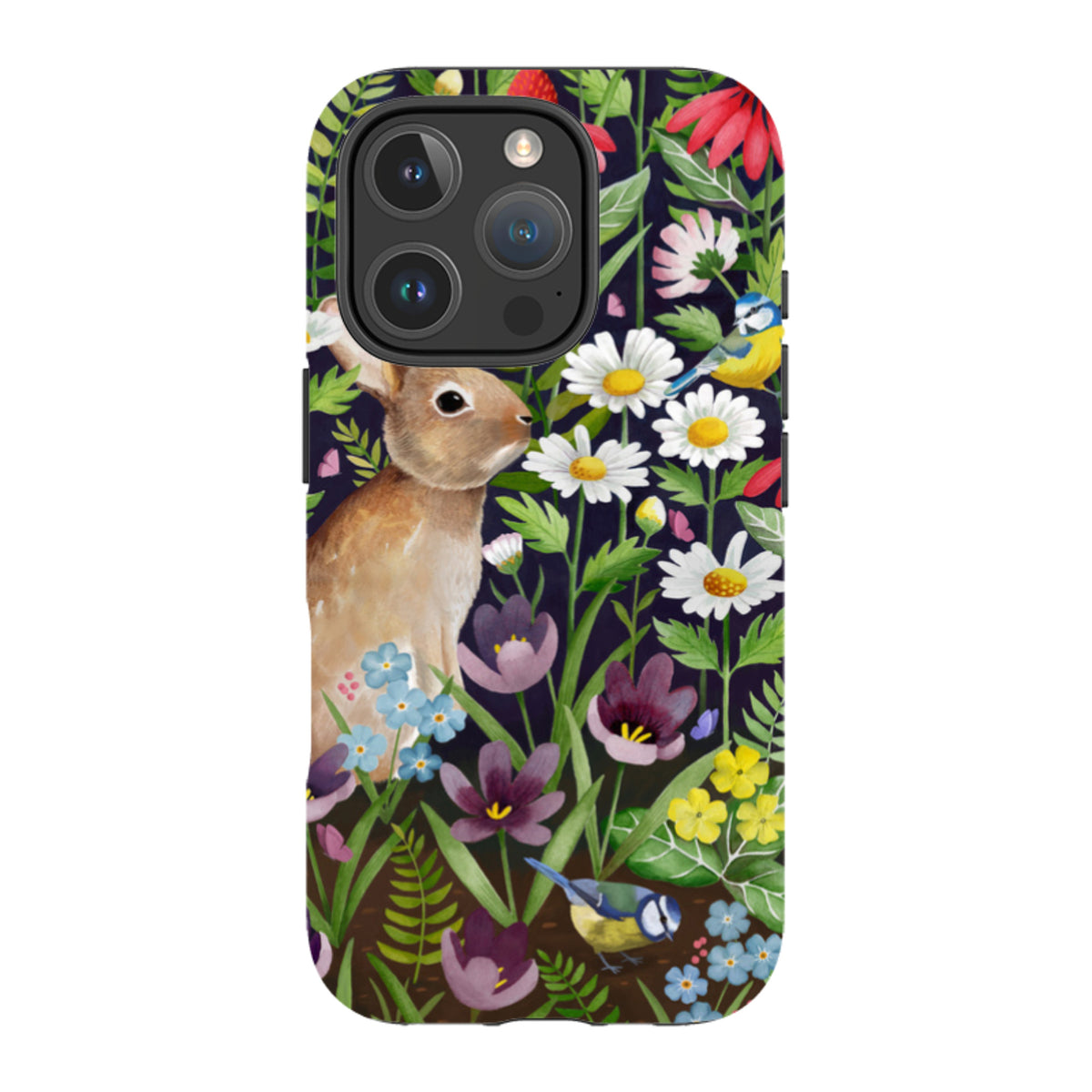 iPhone Tough Case - Rabbit And Wildflowers By Bex Parkin