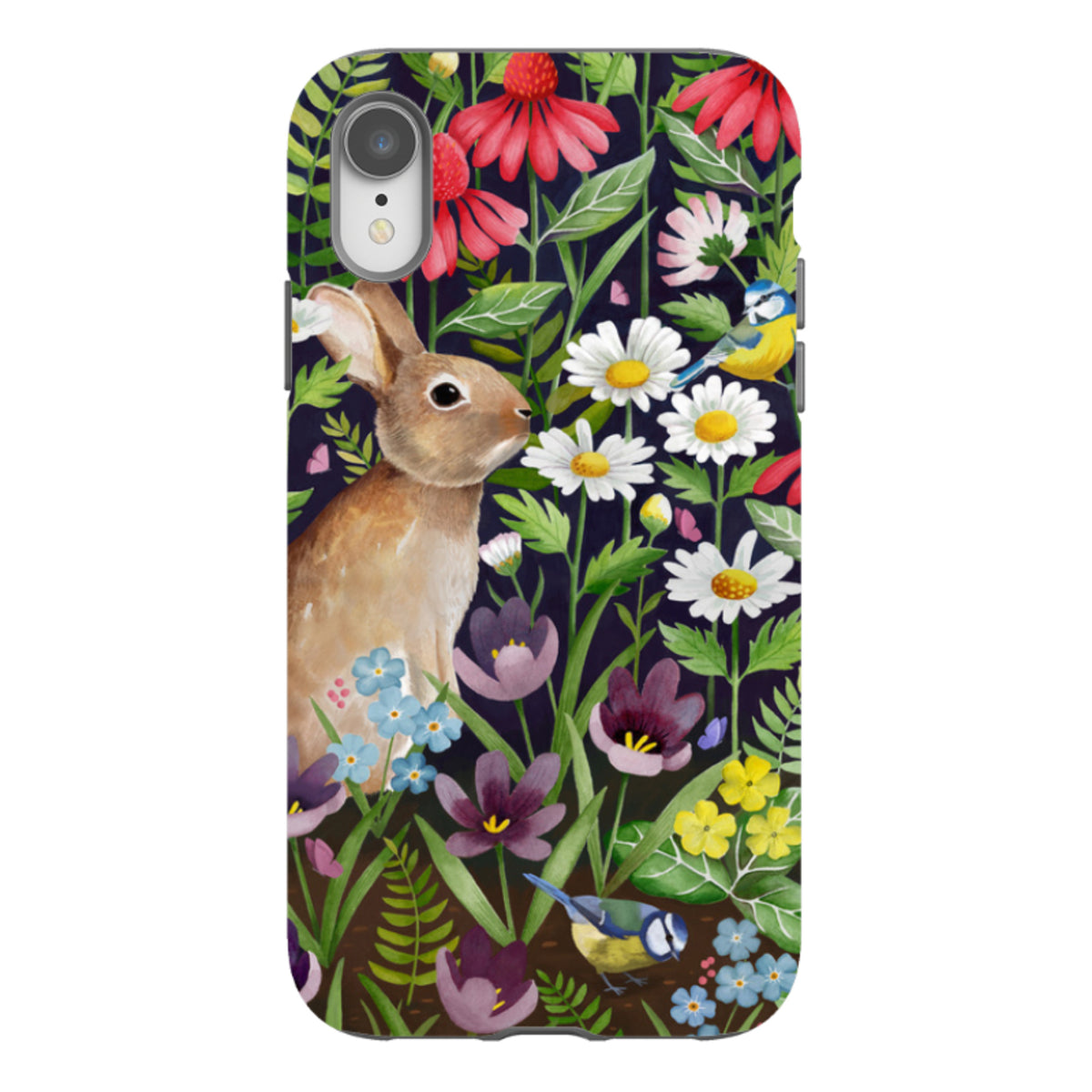 iPhone Tough Case - Rabbit And Wildflowers By Bex Parkin