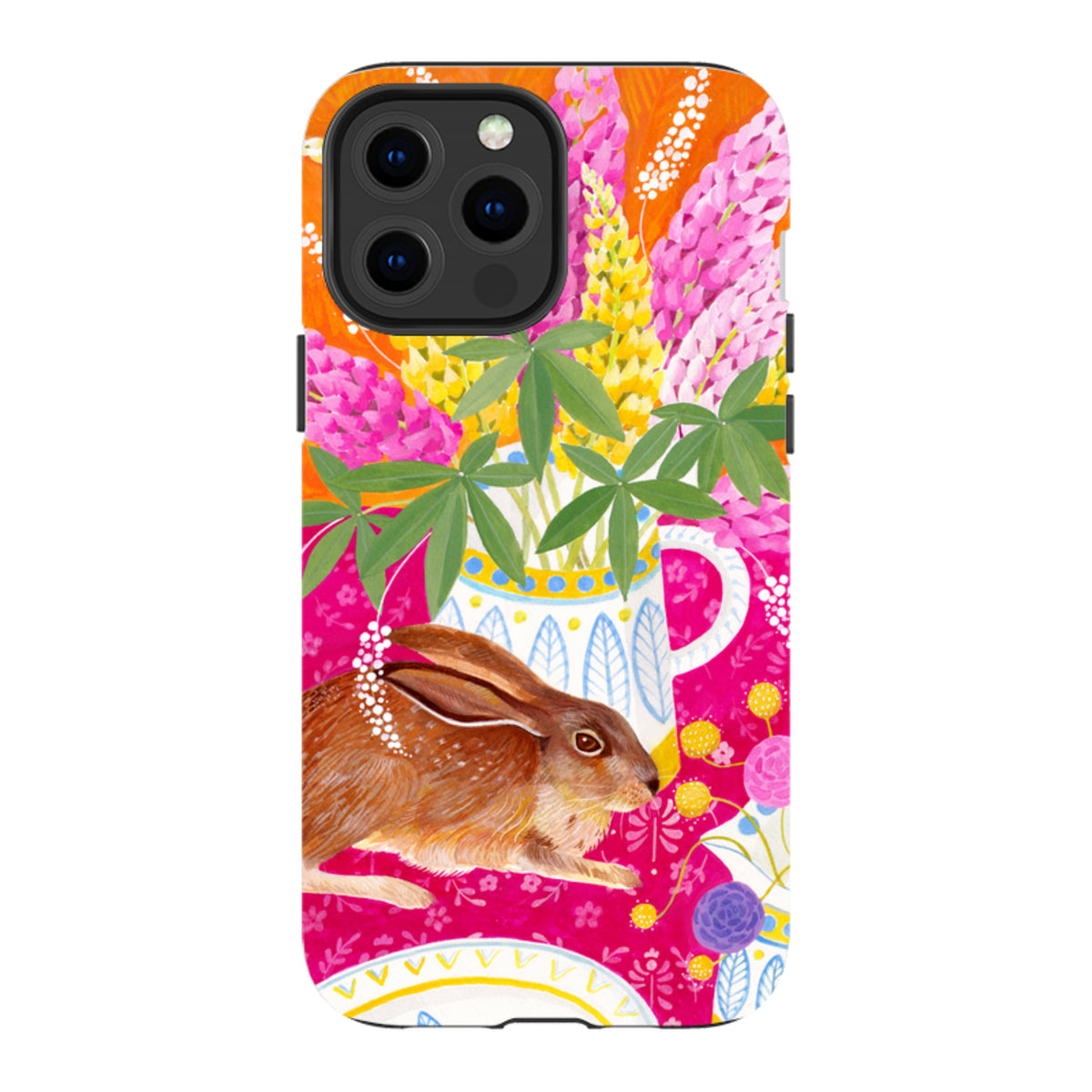 iPhone Tough Case - Rabbit Lupins By Bex Parkin