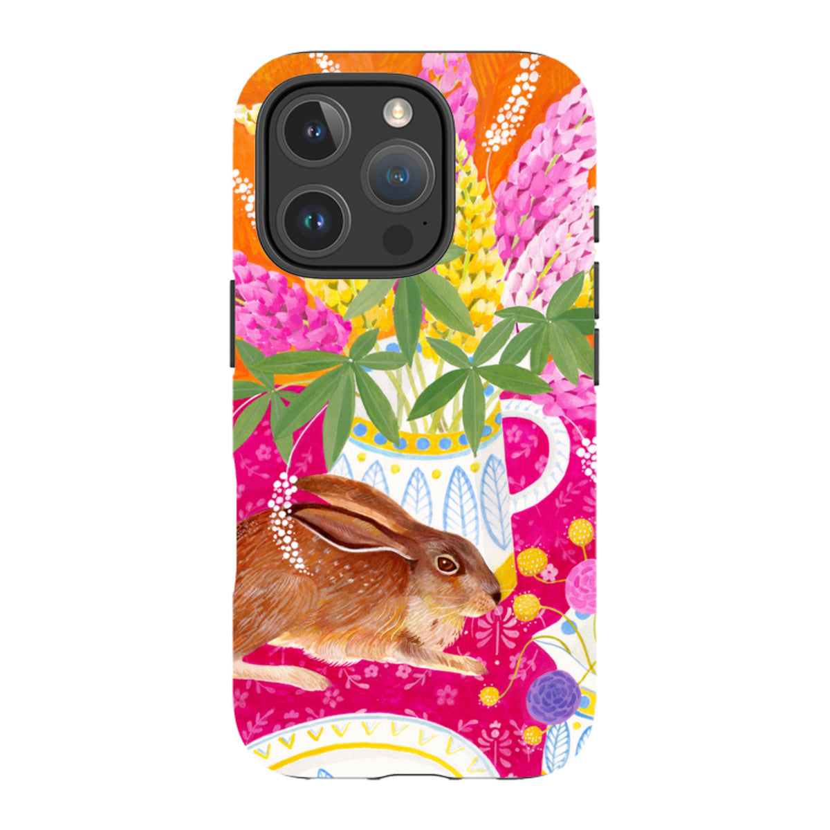 iPhone Tough Case - Rabbit Lupins By Bex Parkin