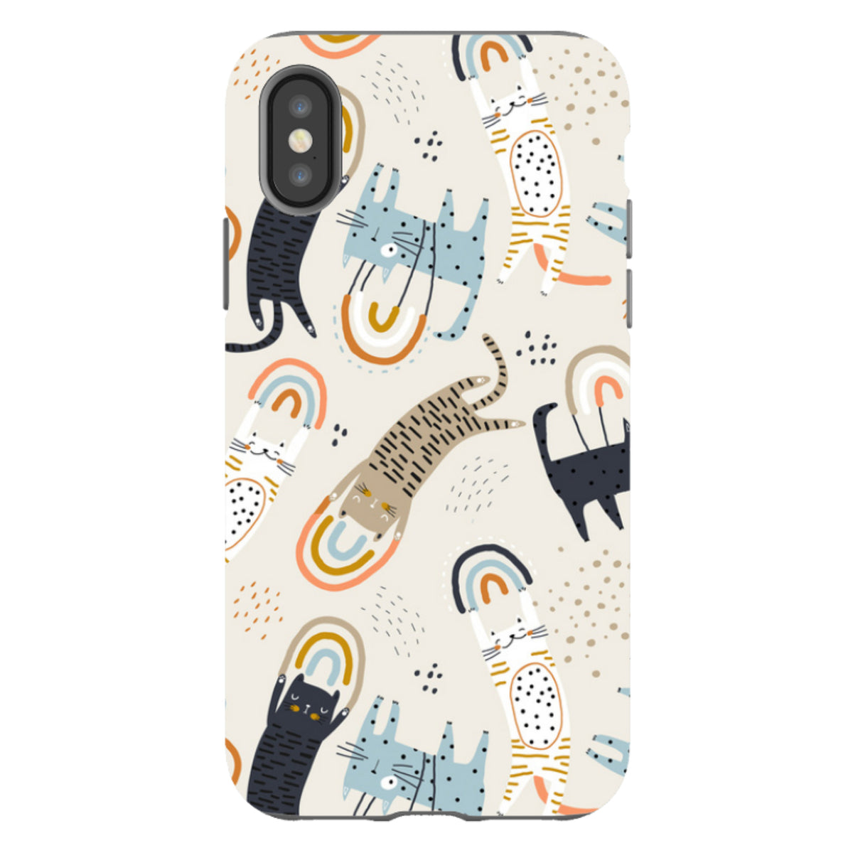 iPhone Tough Case - Rainbow Cats