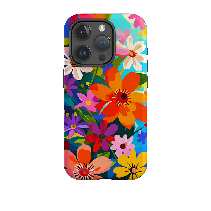 iPhone Tough Case - Rainbow Floral