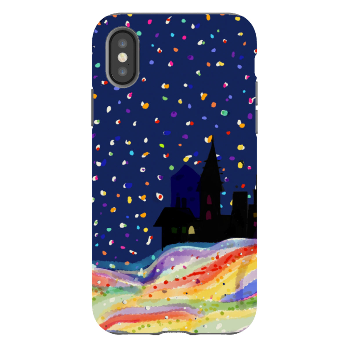 Здрав кейс за iPhone - Rainbow Snow от Сара Кембъл