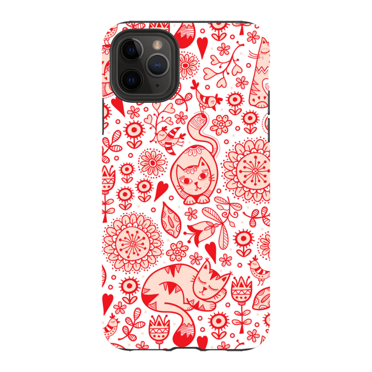 iPhone Tough Case - Red Cats By Suzy Taylor