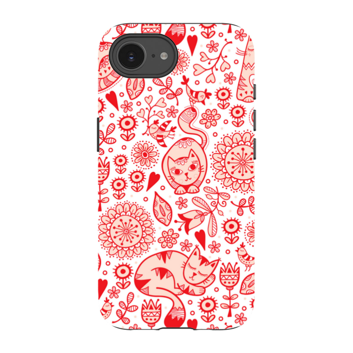 iPhone Tough Case - Red Cats By Suzy Taylor