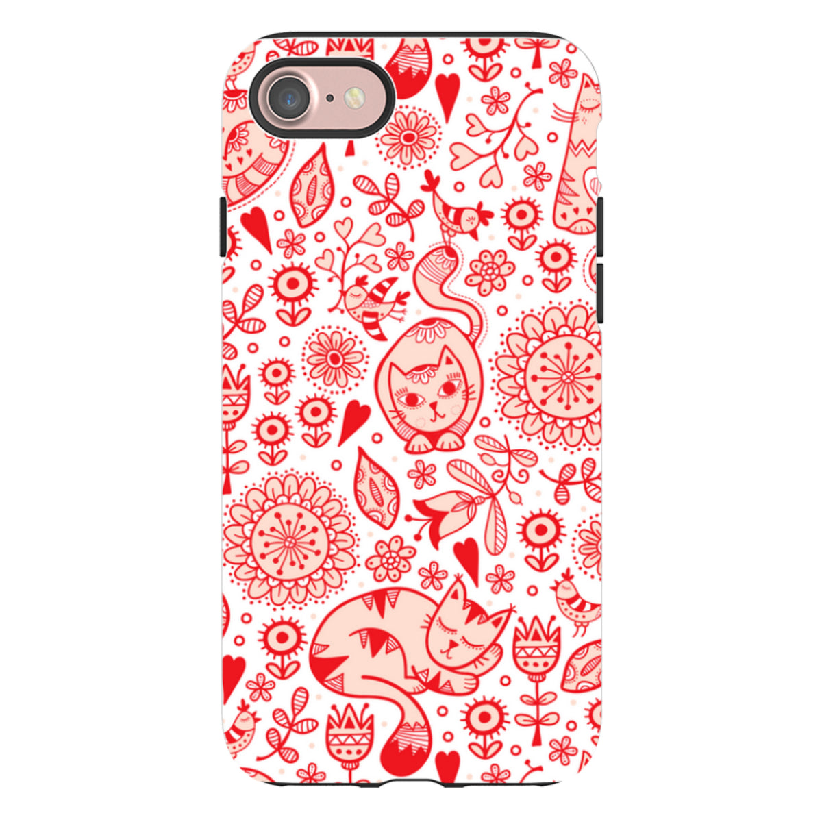iPhone Tough Case - Red Cats By Suzy Taylor