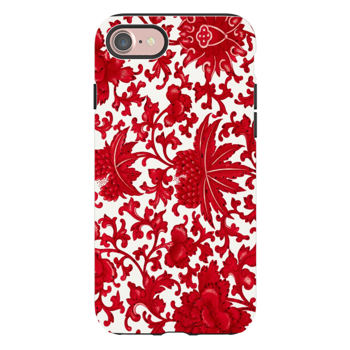 iPhone Tough Case - Red Chinoiserie Floral
