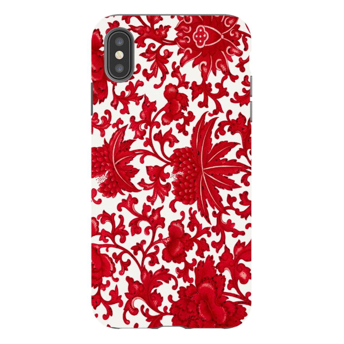 iPhone Tough Case - Red Chinoiserie Floral
