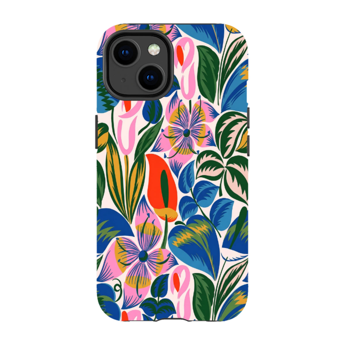 iPhone Tough Case - Retro Tropical Floral