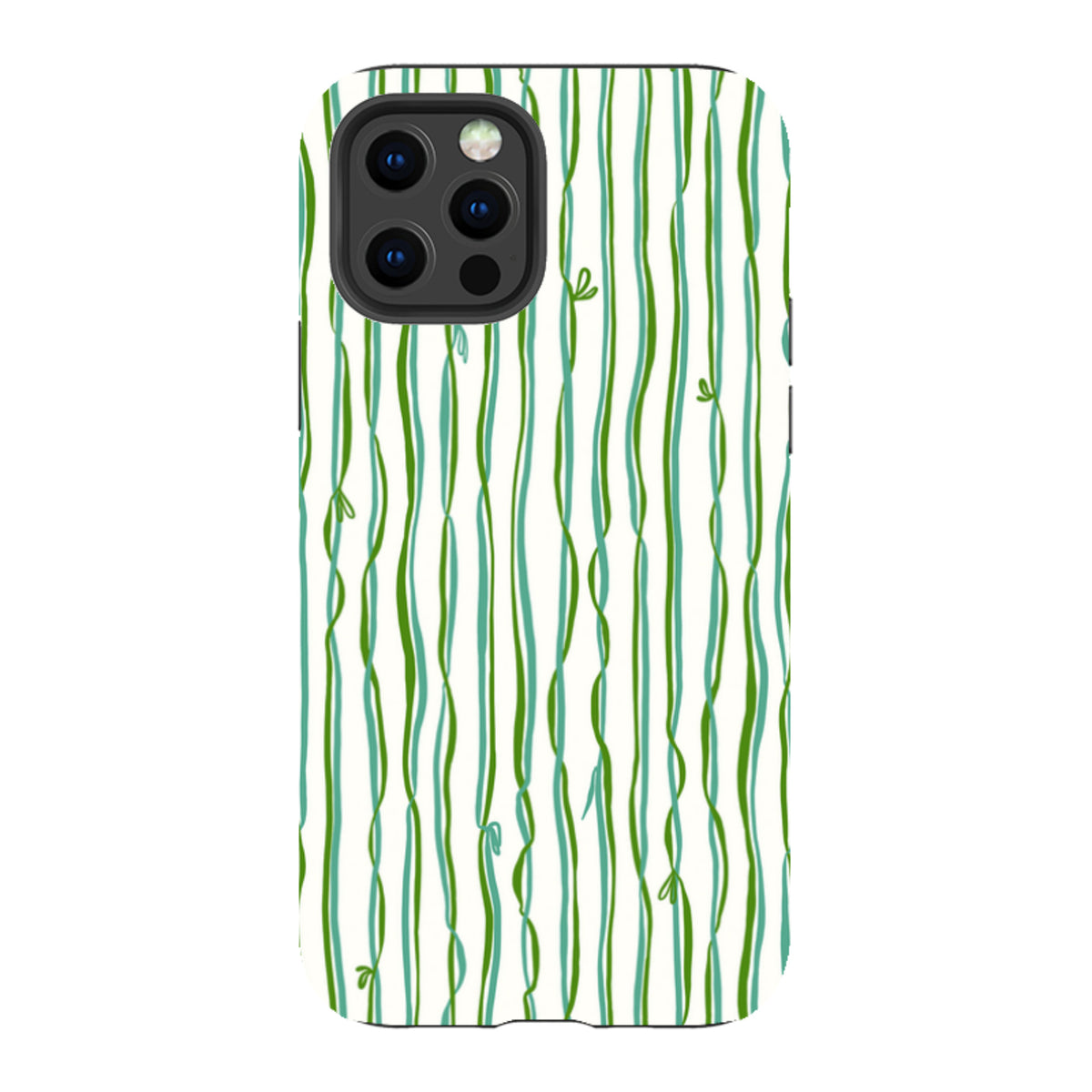 iPhone Tough Case - Ribbons blue and green By Katherine Quinn