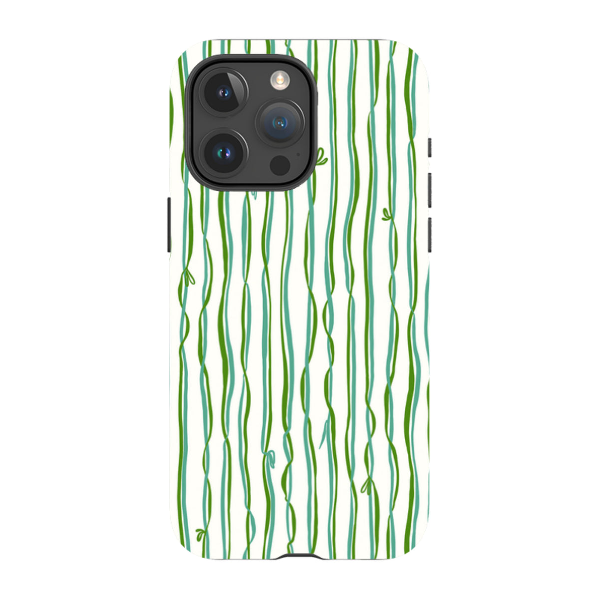iPhone Tough Case - Ribbons blue and green By Katherine Quinn