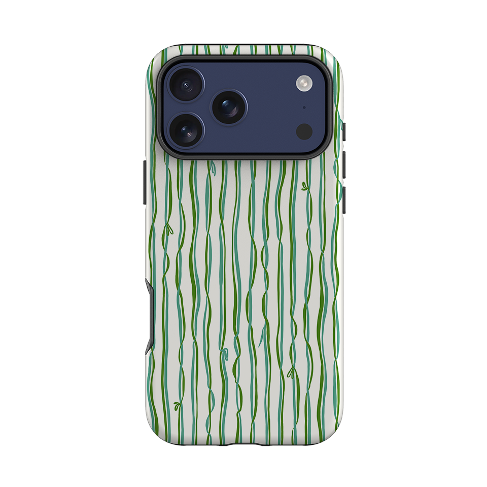iPhone Tough Case - Ribbons blue and green By Katherine Quinn