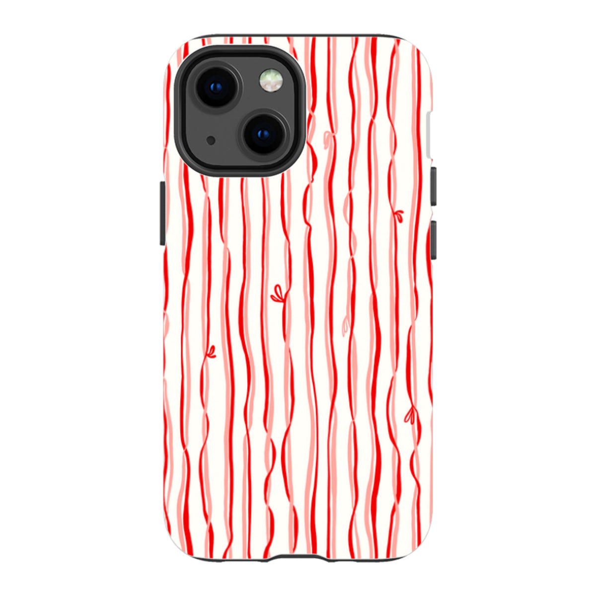 iPhone Tough Case - Ribbons pink and red By Katherine Quinn