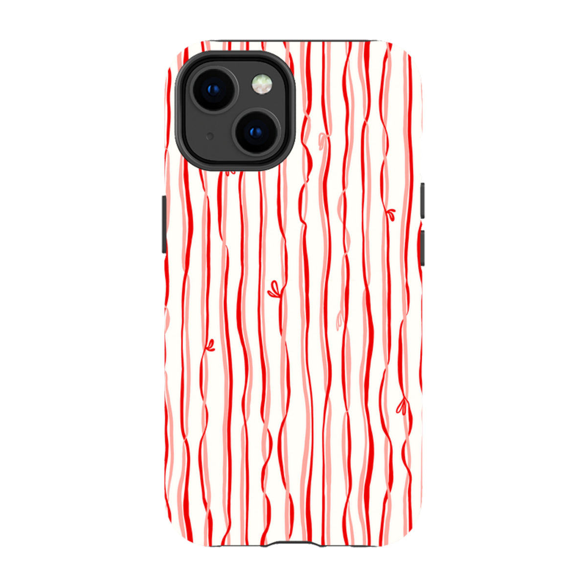 iPhone Tough Case - Ribbons pink and red By Katherine Quinn