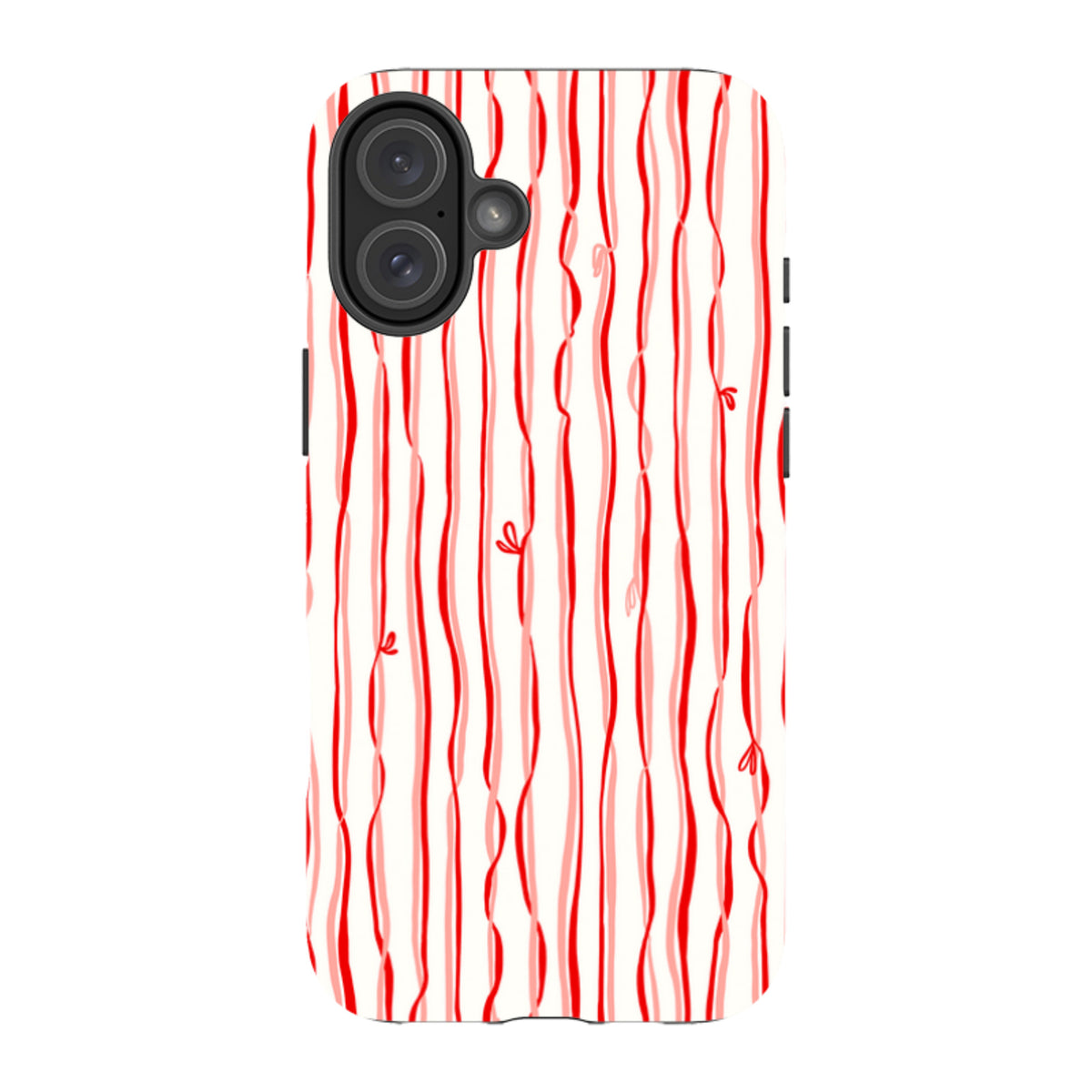 iPhone Tough Case - Ribbons pink and red By Katherine Quinn