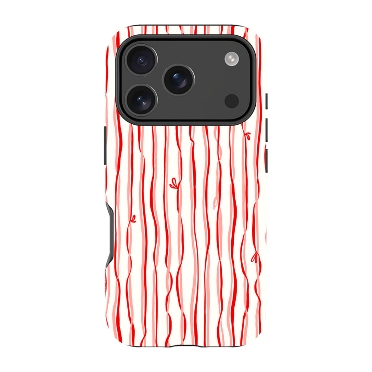 iPhone Tough Case - Ribbons pink and red By Katherine Quinn
