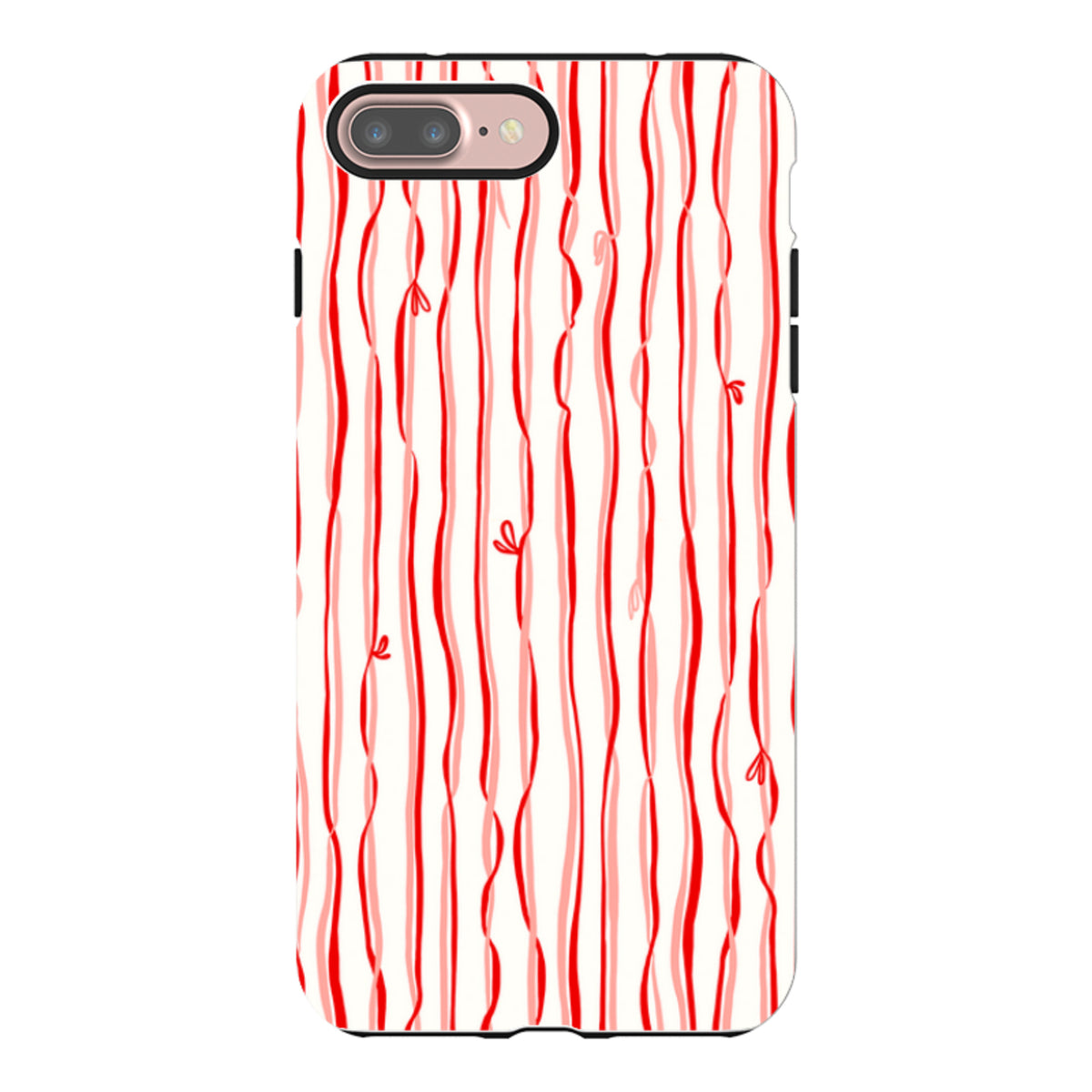 iPhone Tough Case - Ribbons pink and red By Katherine Quinn