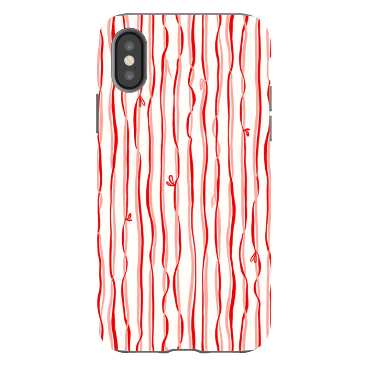 iPhone Tough Case - Ribbons pink and red By Katherine Quinn