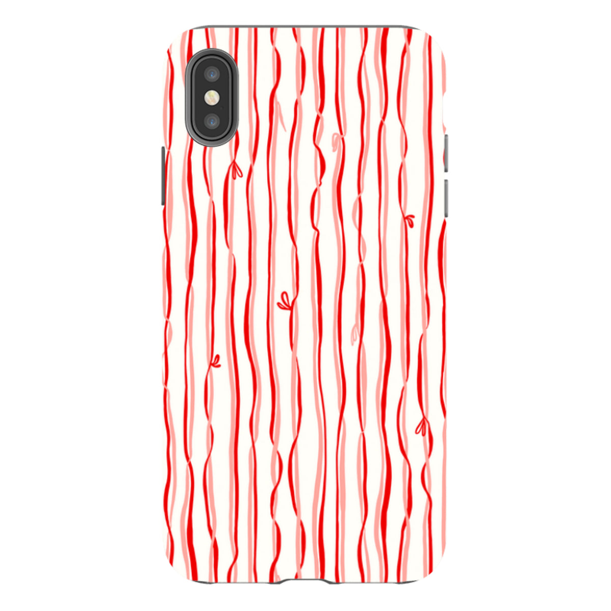 iPhone Tough Case - Ribbons pink and red By Katherine Quinn