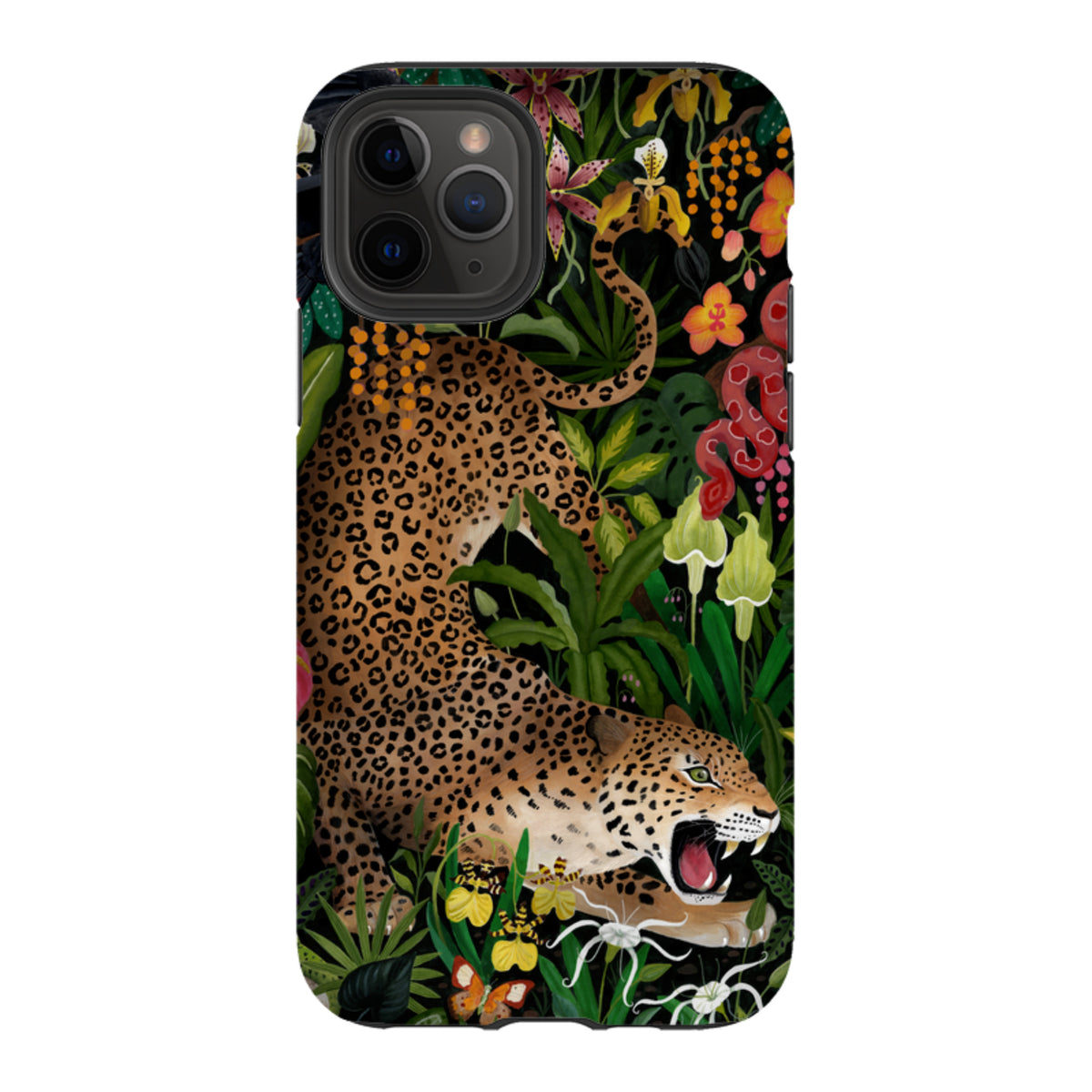 iPhone Tough Case - Roaring Leopard By Bex Parkin