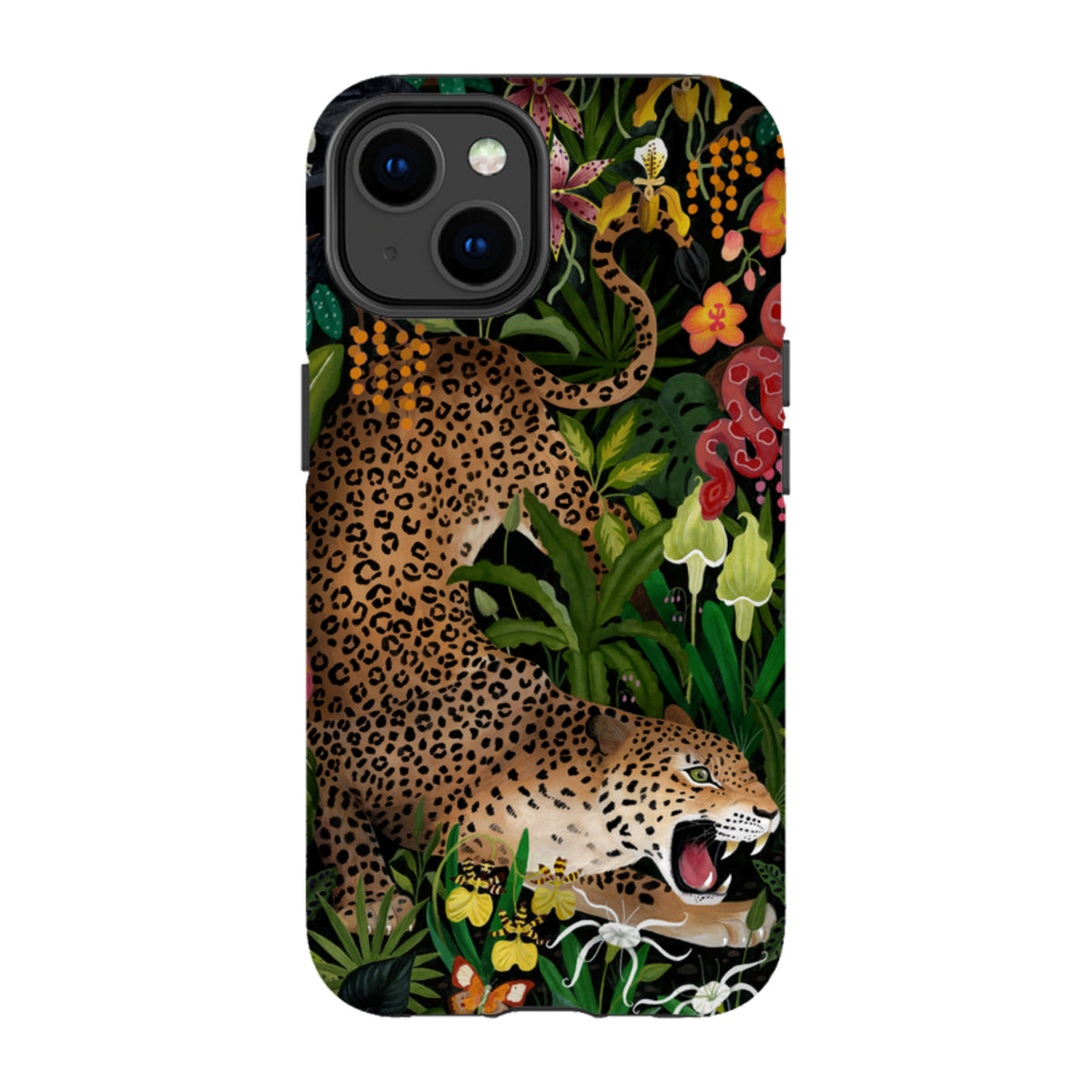 iPhone Tough Case - Roaring Leopard By Bex Parkin