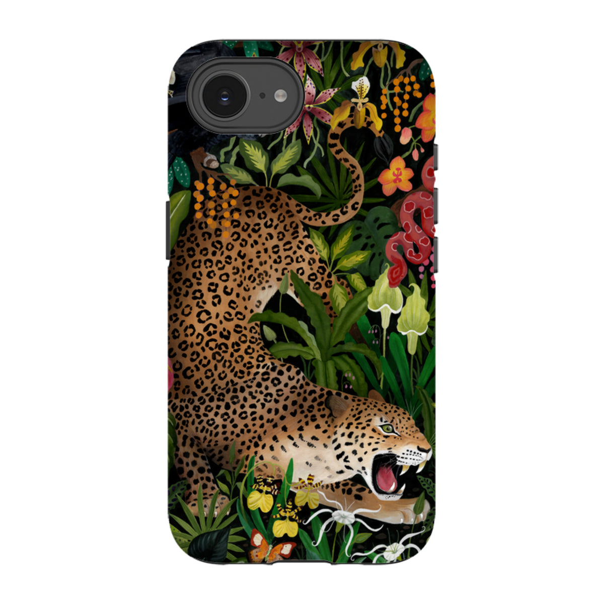 iPhone Tough Case - Roaring Leopard By Bex Parkin
