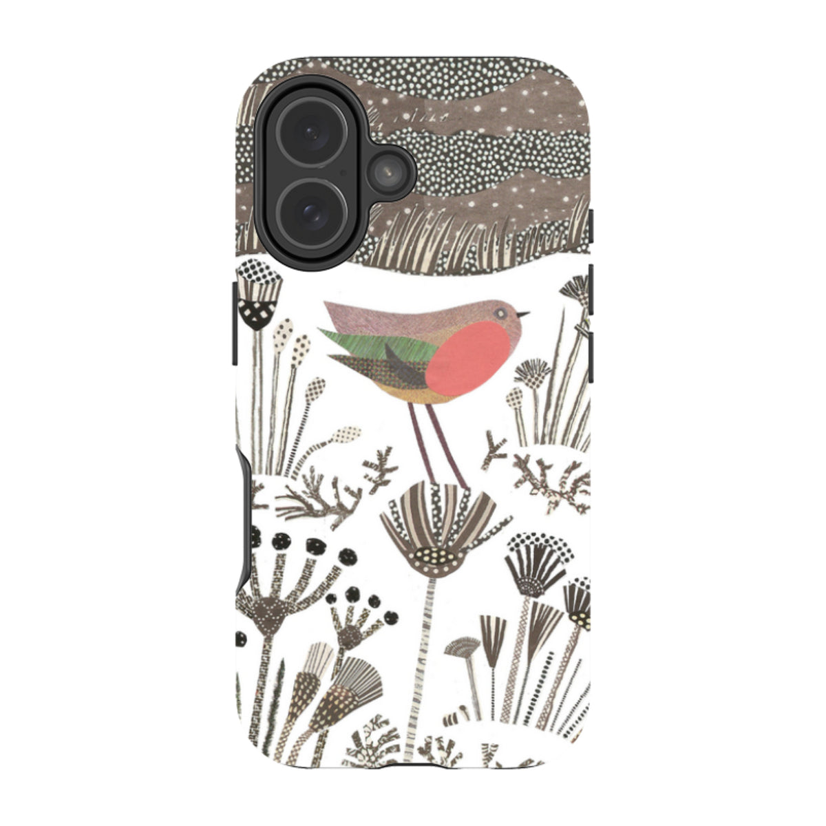 iPhone Tough Case - Robin in Snow By Jane Robbins
