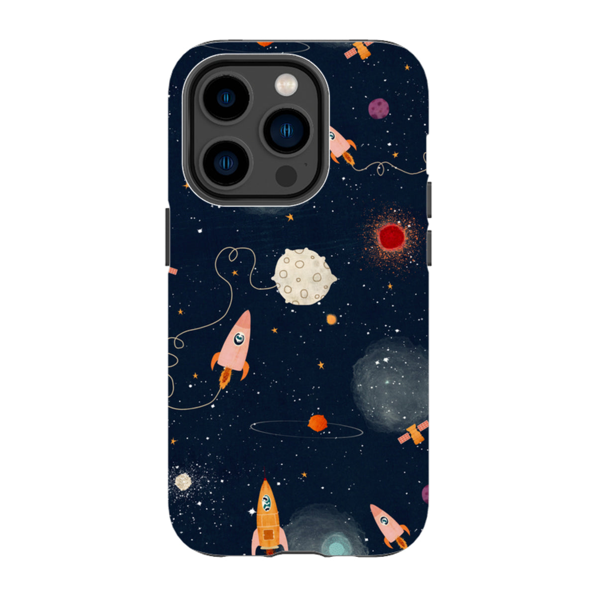 iPhone Tough Case - Rockets Midnight By Katherine Quinn